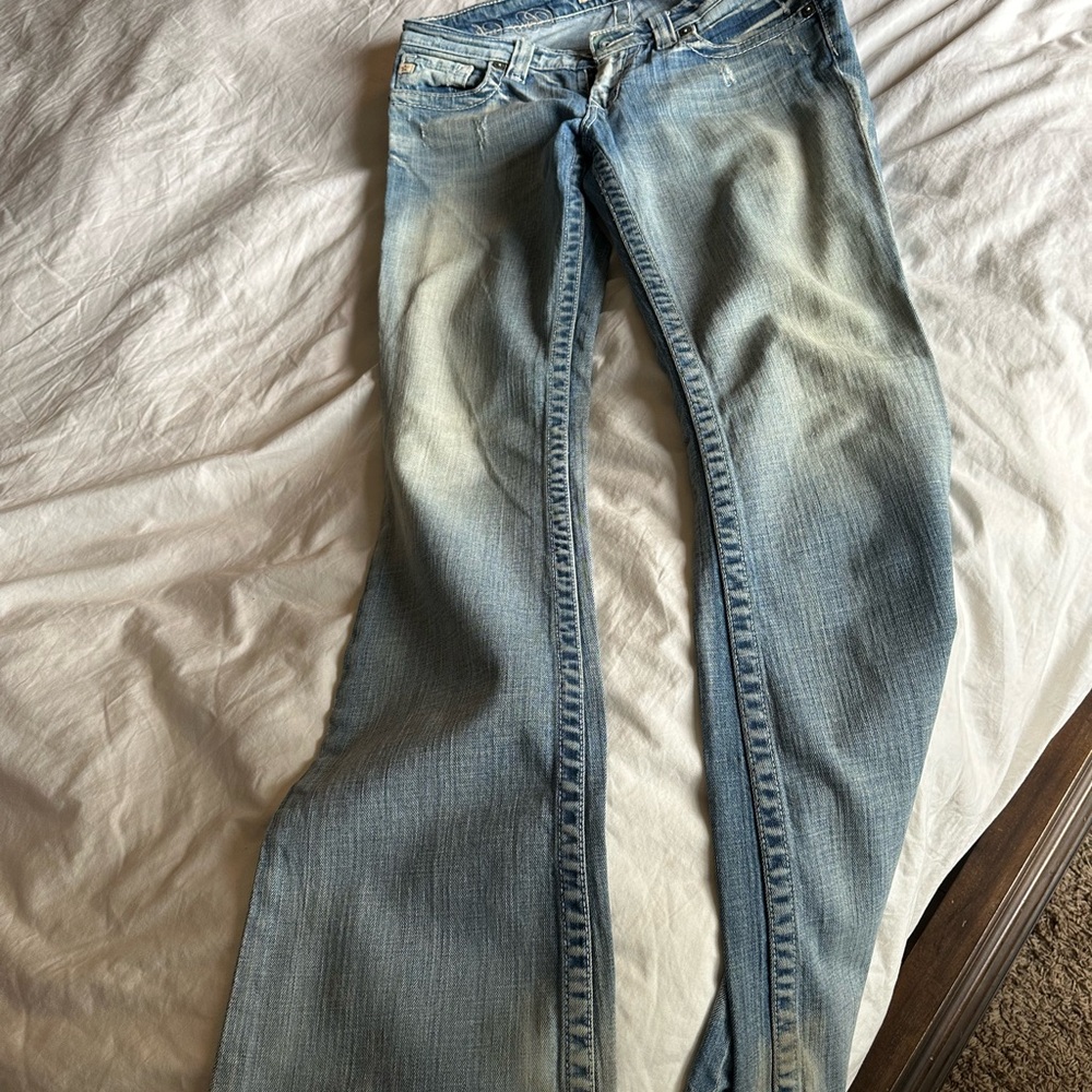 Big Star Blue Flare Wide Leg Jeans